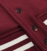 Classic Wool Red Varsity Jacket - Image 3