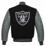 Black Wool Las Vegas Raiders Jacket - Image 2