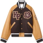 Kenzo-inspired brown varsity jacket for women