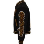 Bold Contrast Black & Gold Letterman Jacket - Image 3