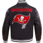 Tampa Bay Buccaneers Wool Leather Varsity Jacket - Image 2