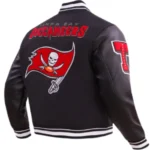 Tampa Bay Buccaneers Wool Leather Varsity Jacket - Image 4