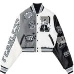 All Star grey wool varsity jacket for women