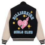 Black & White Billionaire Wool Varsity Bomber Jacket - Image 2