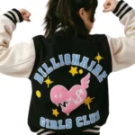 Black & White Billionaire Wool Varsity Bomber Jacket - Image 3