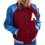 Maisie Williams Red Letter Varsity Jacket for Women - Image 2