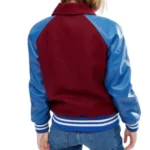 Maisie Williams Red Letter Varsity Jacket for Women - Image 3