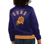 Phoenix Suns Purple Varsity Jacket for Women - Image 2