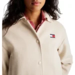 Tommy Jeans Beige Varsity Bomber Jacket for Women - Image 3