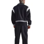 Mens Black Varsity Bomber Baseball Jacket - Image 2