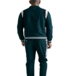 Mens Green Wool Varsity Bomber Jacket - Image 2