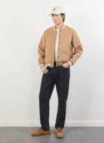 University of Pugila Tan Wool Varsity Jacket - Image 7