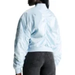 Women’s Light Blue Calvin Klein Bomber Jacket - Image 3