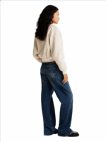 Tommy Jeans Beige Varsity Bomber Jacket for Women - Image 4