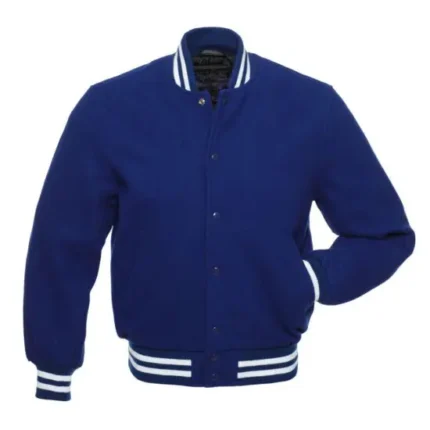 Blue Wool Varsity Jacket