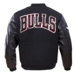 Chicago Bulls Leather Sleeves Varsity Jacket - Image 4