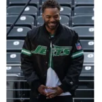 New York Jets Black Satin 90s Starter Jacket - Image 6