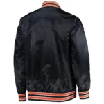 Chicago Bears Black Satin Starter Varsity Jacket - Image 3