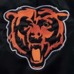 Chicago Bears Black Satin Starter Varsity Jacket - Image 4