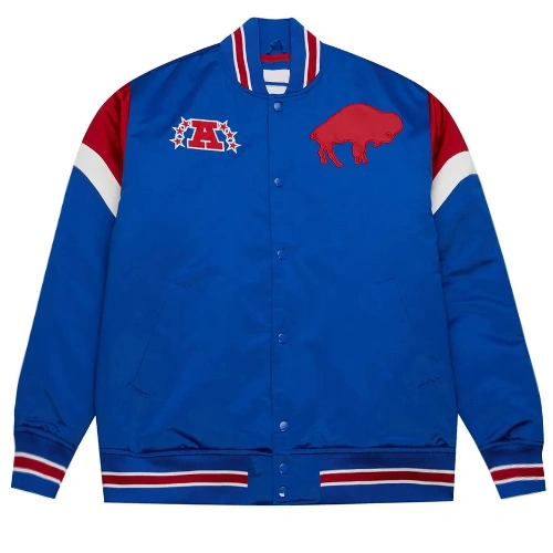 Buffalo-Bills-Heavyweight-Royal-Satin-Jacket Buffalo Bills Heavyweight Royal Blue Satin Jacket
