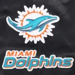 Miami Dolphins Black Satin Jacket