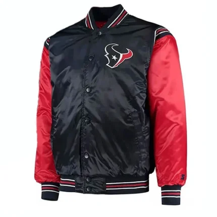 Houston Texans Enforcer Navy/Red Satin Jacket