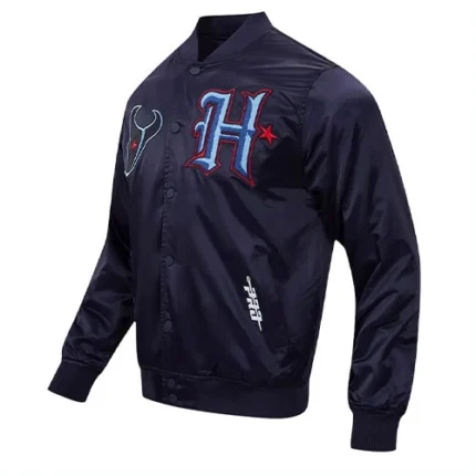 Houston Texans H-Town Navy Satin Jacket