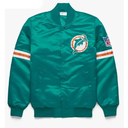 Miami Dolphins Teal Green Bomber Jacket