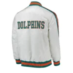 Miami Dolphins Satin White Jacket