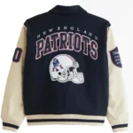 New England Patriots Navy and Off White Varsity Jacket