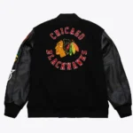 Chicago Blackhawks Black varsity jacket