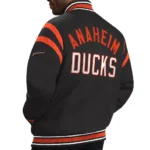 Anaheim Ducks Tailback Black Varsity Jacket