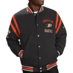 Anaheim Ducks Black Varsity Jacket