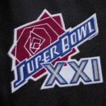 NY Giants Blackout Vintage Logo Varsity Jacket