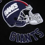 NY Giants Blackout Vintage Logo Varsity Jacket