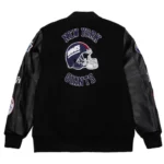 NY Giants Blackout Vintage Logo Varsity Jacket