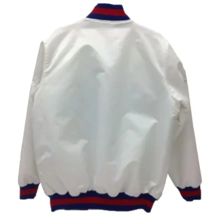 New York Giants Helmet Bomber White Jacket