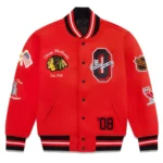 chicago blackhawks wool varsity jacket