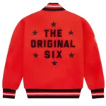 Chicago Blackhawks red wool varsity jacket