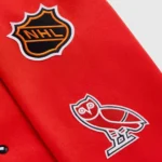 Chicago Blackhawks red wool varsity jacket