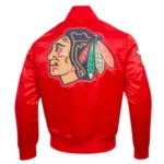 Chicago Blackhawks Classic Red Satin Jacket