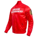 Chicago Blackhawks Classic Red Satin Jacket