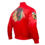 Chicago Blackhawks Classic Red Satin Jacket