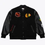 Chicago Blackhawks Black varsity jacket