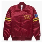 Washington Commanders Maroon Satin Jacket