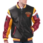 washington commanders leather jacket