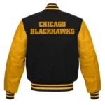 Chicago Blackhawks black yellow jacket