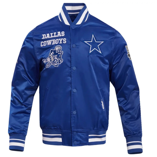 New Project (98) Dallas Cowboys Classic Satin Varsity Jacket