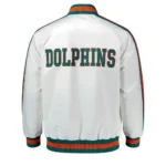Miami Dolphins Satin White Jacket