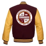 Washington Commanders Letterman Maroon and Yellow Jacket